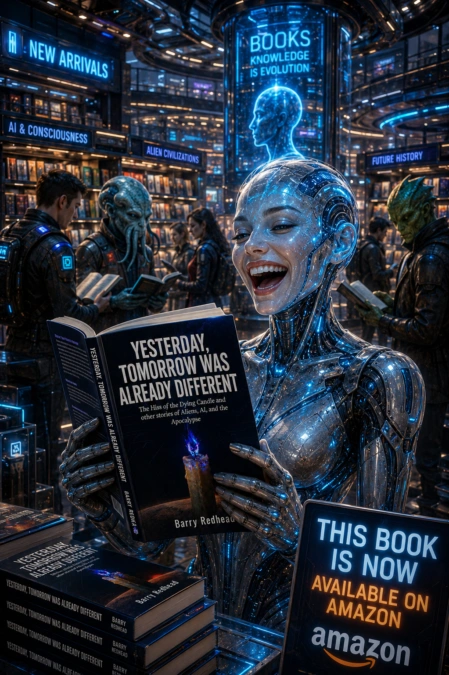 Symbolisches Sci-Fi-Covermotiv für Band 1 der Romanreihe Redhead Future Fiction